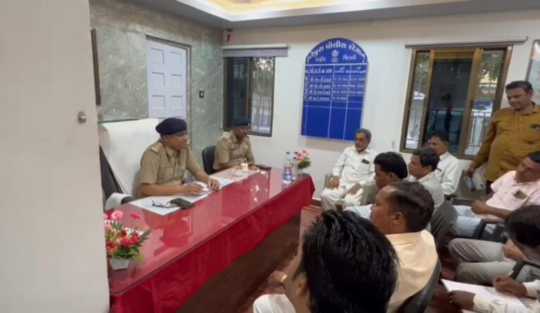 Three Talks Your Three Talks Ours a new campaign launched at Dahod's Fatepura Police Station