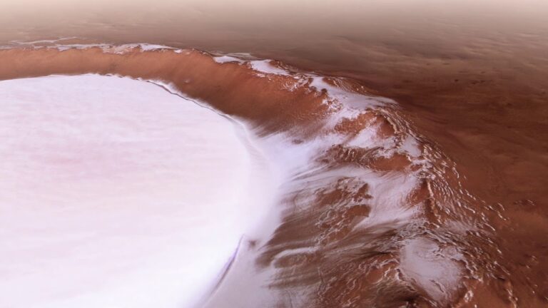 Proof of existence of ocean on Mars! Even the scientists were surprised to see the ice sheet spread in the huge crater