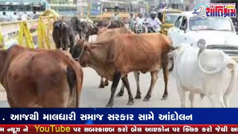 આજથી માલધારી સમાજ સરકાર સામે આંદોલન કરશે Shantishram News