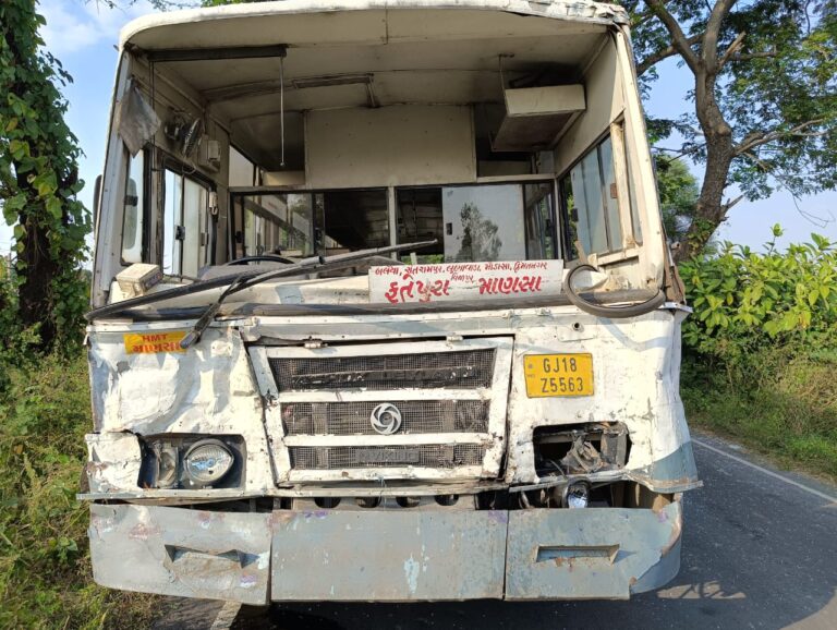 Accident between two ST buses on Kankasia road in Fatepura taluka, several passengers injured; No casualty