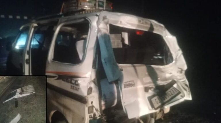 Fatal accident between car and train at Bharuch railway gate, 4 people in the car injured