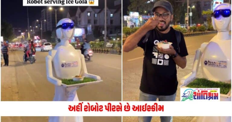 National News: અહીં રોબોટ પીરસે છે આઈસ્ક્રીમ, રોબોટ વેઈટરને અમદાવાદના આ સ્ટ્રીટ કેફેમાં જોવા ગ્રાહકોની ઉમટી ભીડ 