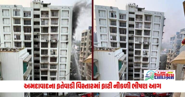 Gujarat News: અમદાવાદના ફતેવાડી વિસ્તારમાં ફાટી નીકળી ભીષણ આગ, 200 લોકો જીવ બચાવવા ધાબા પર ચડી ગયા