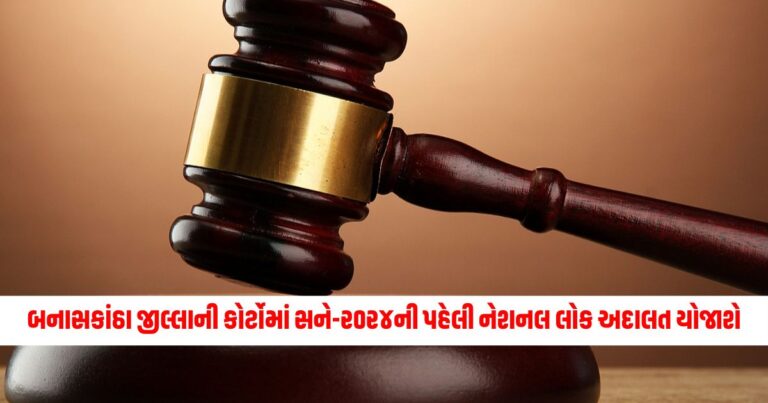 Gujarat News: આગામી તા. ૯ માર્ચે બનાસકાંઠા જીલ્લાની તમામ કોર્ટોમાં સને-૨૦૨૪ની પહેલી નેશનલ લોક અદાલત યોજાશે