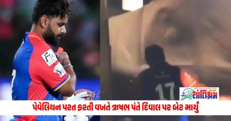 Rishabh Pant: પેવેલિયન પરત ફરતી વખતે ઋષભ પંતે દિવાલ પર બેટ માર્યું, વીડિયો સોશિયલ મીડિયા પર થયો વાયરલ