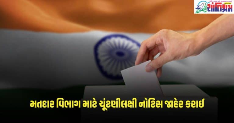 Loksabha Election: સંસદીય મતદાર વિભાગ માટે ચૂંટણીલક્ષી નોટિસ જાહેર કરાઈ