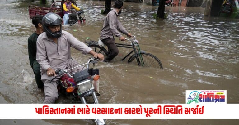 Pakistan Rain: પાકિસ્તાનમાં ભારે વરસાદના કારણે પૂરની સ્થિતિ સર્જાઈ, 8 બાળકો સહિત 10 લોકોના મોત