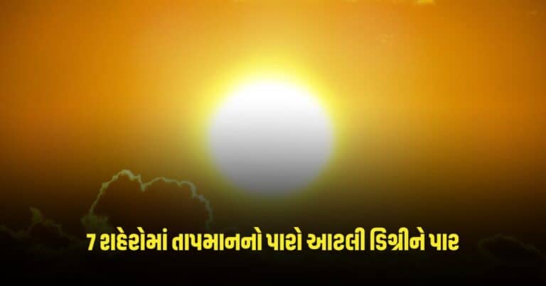 Weather Update : સુરજ દાદા ખમૈયા કરો! અમદાવાદ સહિત 7 શહેરોમાં તાપમાનનો પારો આટલી ડિગ્રીને પાર