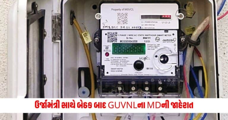 Smart Meter : ઉર્જામંત્રી સાથે બેઠક બાદ GUVNLના MDની જાહેરાત, સ્માર્ટ મીટરમાં કોઈ ખામી હશે તો નિકાલ કરાશે