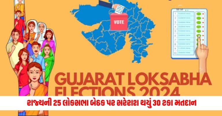 Loksabha election 2024: રાજ્યની 25 લોકસભા બેઠક પર સરેરાશ થયું 30 ટકા મતદાન