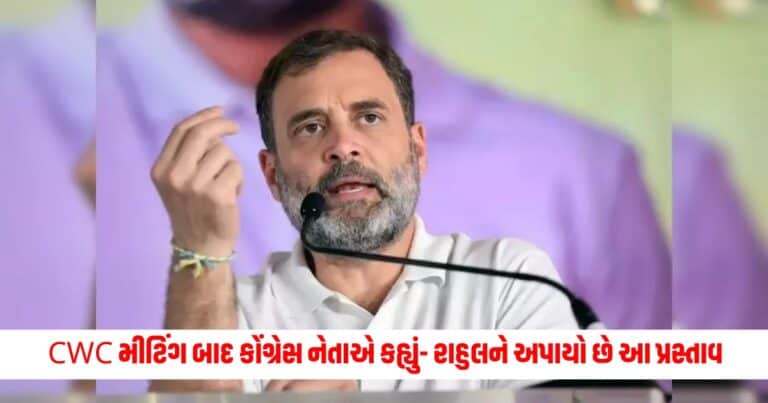 Congress: CWC મીટિંગ બાદ કોંગ્રેસ નેતાએ કહ્યું- રાહુલને અપાયો છે આ પ્રસ્તાવ, તેઓ આપશે વિચારીને જવાબ