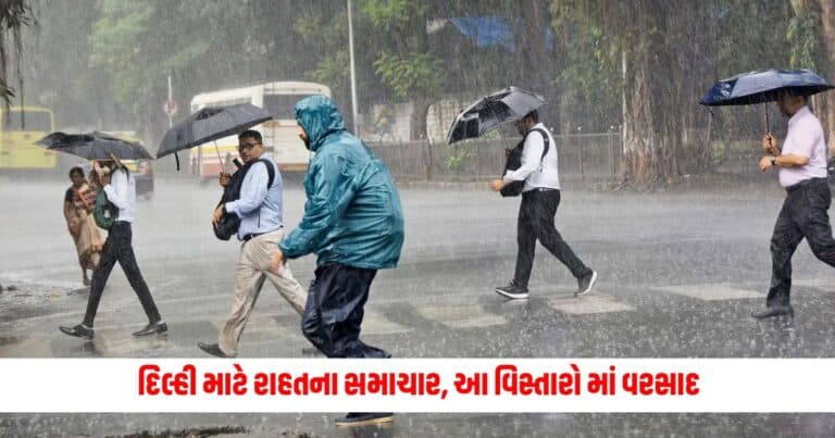 Weather Update: દિલ્હી માટે રાહતના સમાચાર,આ વિસ્તારોમાં ઝરમર વરસાદ,હવામાન વિભાગે આપી આ સૂચના