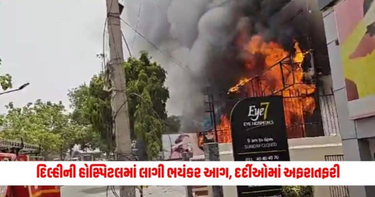 Fire In Lajpat Nagar : દિલ્હીની હોસ્પિટલમાં લાગી ભયંકર આગ, દર્દીઓમાં અફરાતફરી, સામે આવ્યો વીડિયો