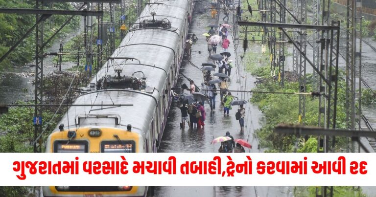 Gujarat Rain Latest News, Heavy Rains In Gujarat, Trains Cancelled,