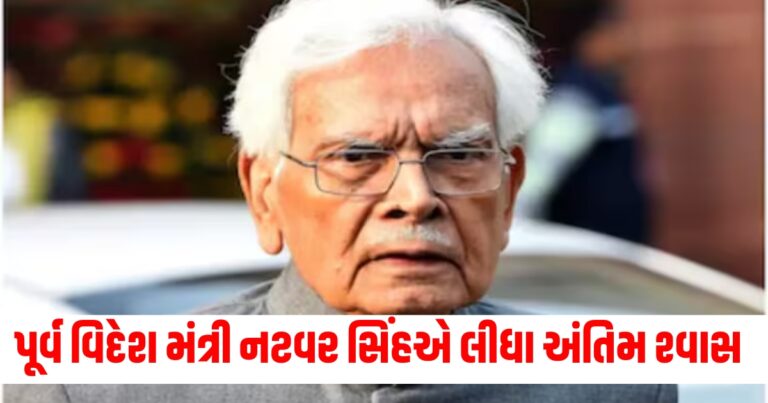 Natwar Singh, india news, india news in gujarati, latest news india,