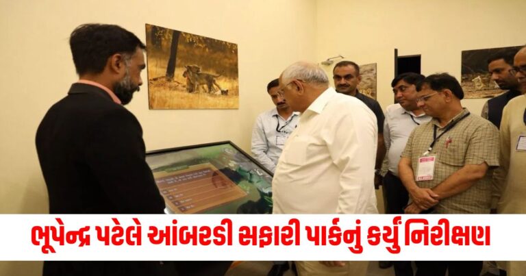 "CM Bhupendra Patel, Bhupendra Patel, Amberdi Safari Park, Asiatic Lion, Sasan Gir,Amreli, Gujarati news, latest Gujarati news,