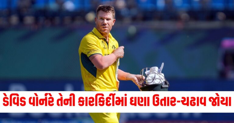 ડેવિડ વોર્નરે, David Warner ICC trophy, Australia, David Warner, David Warner birthday, Sports News, Australian batter David Warner,