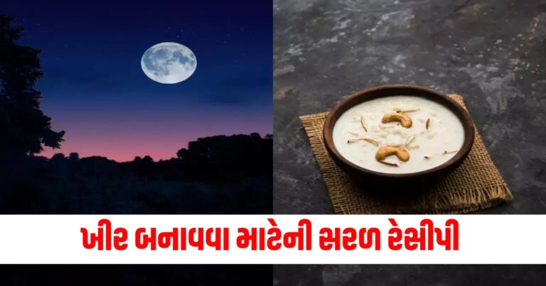 શરદ પૂર્ણિમાના દિવસે ઝડપથી ખીર માટેની સરળ રેસીપી અહીં વાંચો