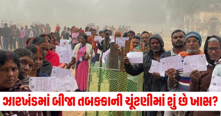 1.23 કરોડ (1.23 Crore), મતદારો (Voters), 127 કરોડપતિ (127 Crorepati), ઉમેદવારો (Candidates), ઝારખંડ (Jharkhand), બીજું તબક્કો (Second Phase), ચૂંટણી (Election), ખાસ (Special),