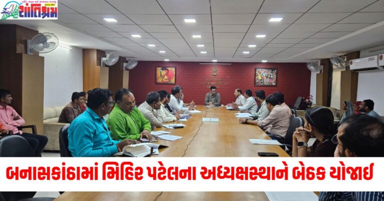 બનાસકાંઠા જિલ્લા કલેકટરના અધ્યક્ષસ્થાને ડિસ્ટ્રિક્ટ વોટર એન્ડ સેનિટેશન મિશનની બેઠક યોજાઈ