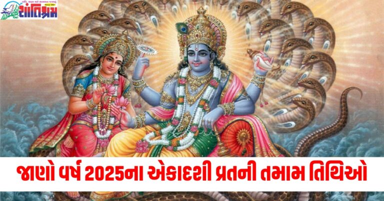 વર્ષ 2025 એકાદશી વ્રત,(2025 Ekadashi Vrat), એકાદશી તિથિઓ 2025 ,(Ekadashi Dates 2025),January to December), 2025 વ્રત અને તહેવારો ,(2025 Fasts and Festivals), હિન્દુ પંચાંગ 2025, (Hindu Panchang 2025),