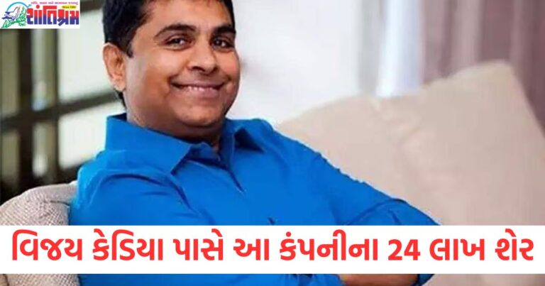 વિજય કેડિયા પાસે આ કંપનીના 24 લાખ શેર , કિંમત હાલમાં 39% સસ્તી થઇ